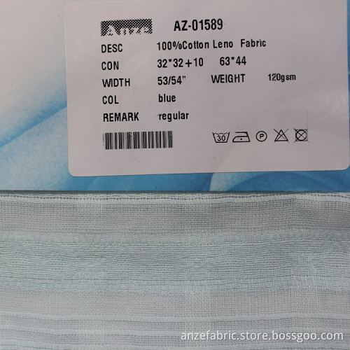Excellent quality cotton weave leno fabric